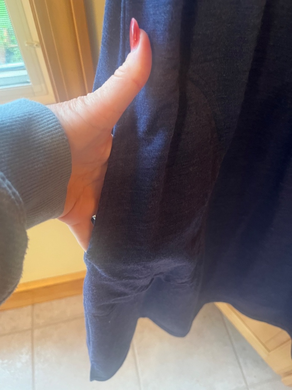 Woolx Blue "Rissa" Dress, L - Picture 2 of 2